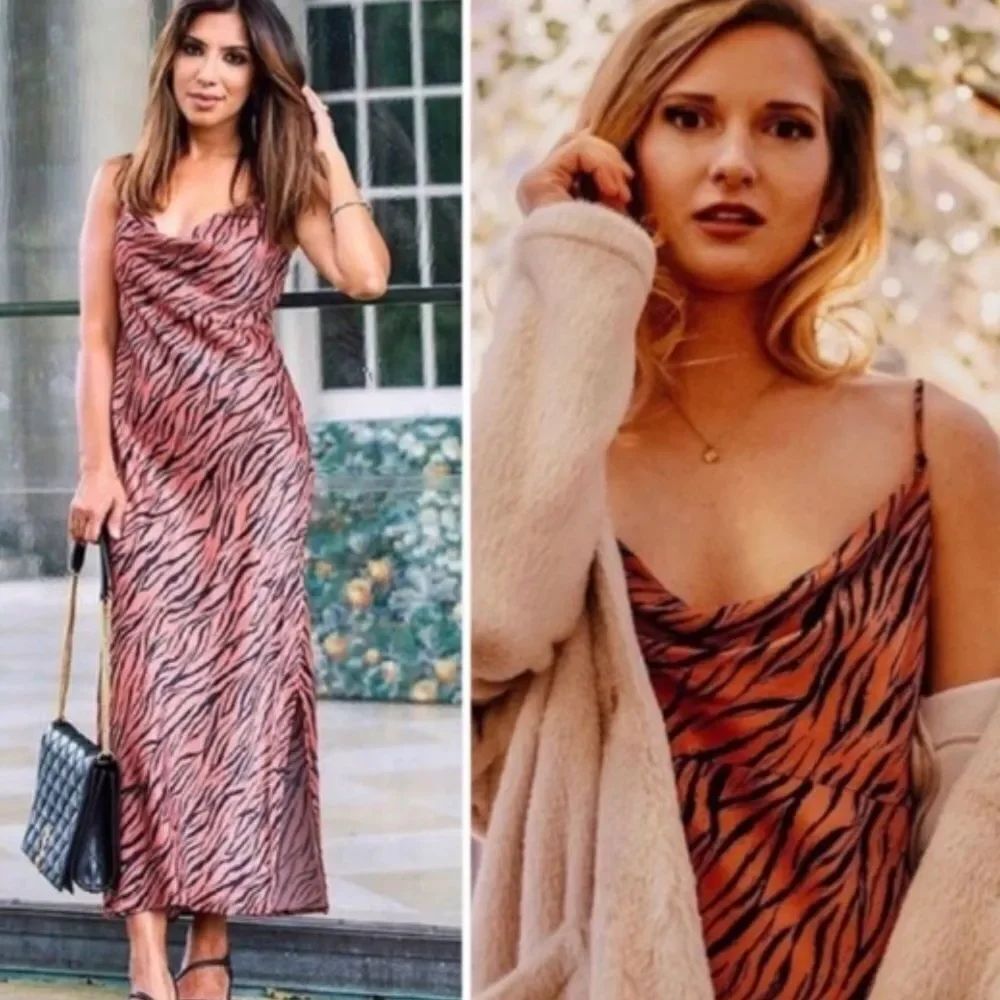 Anthropologie Elyse Printed Bias Slip Dress NWT  XS